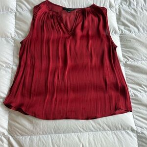 Banana Republic Deep Red V-Neck Blouse